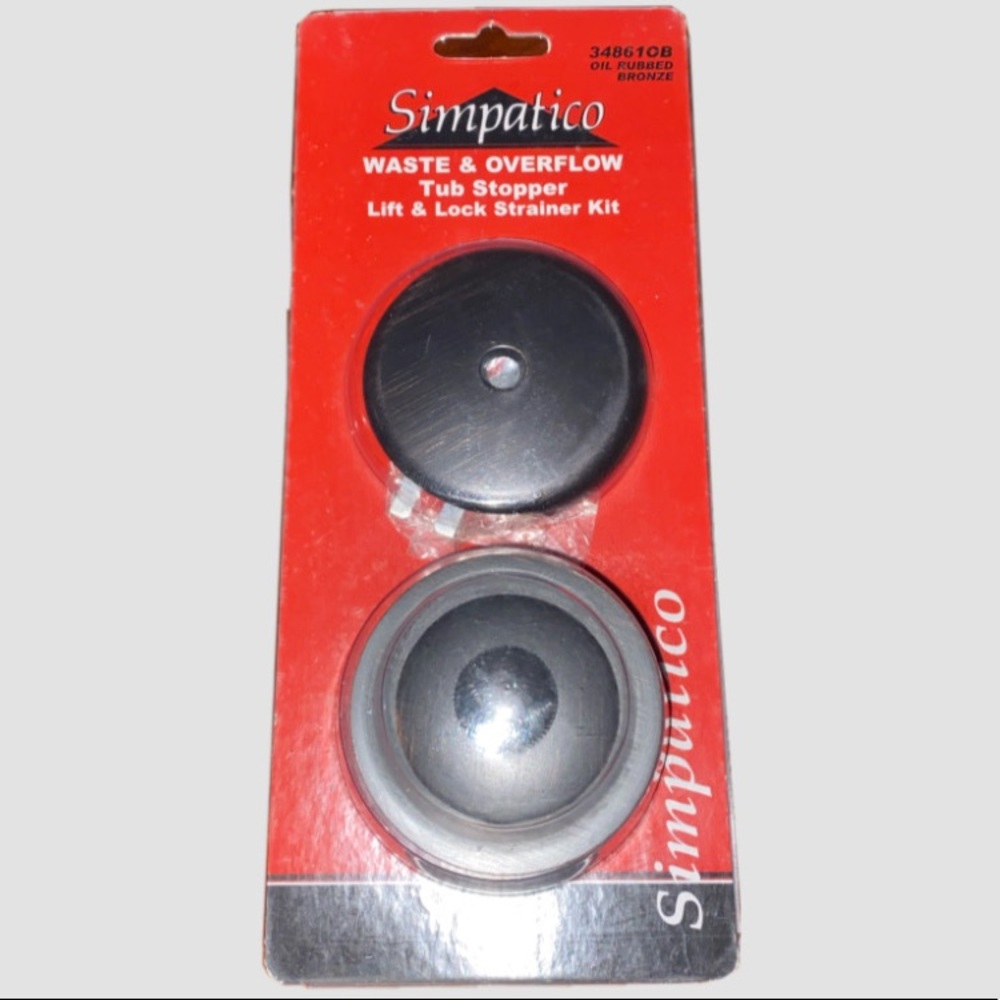 Simpatico Waste & Overflow Tub Stopper Lift & Lock Strainer Kit Model: 34861OB